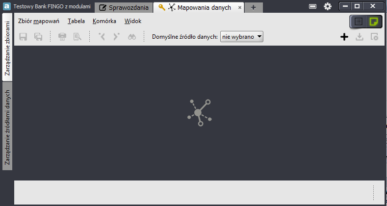 2 Moduł Mapowanie danych Aby uruchomić moduł Mapowania danych należy wybrać: lub - znajdujący się na pasku zakładek modułowych i z wyświetlonej listy (zob. rysunek 2) wybrać : Rysunek 2.