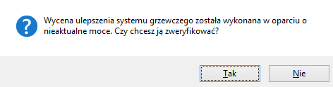 Uwaga: Odczytywane z bazy danych ceny są również automatycznie korygowane o współczynniki zależne od mocy cieplnej.