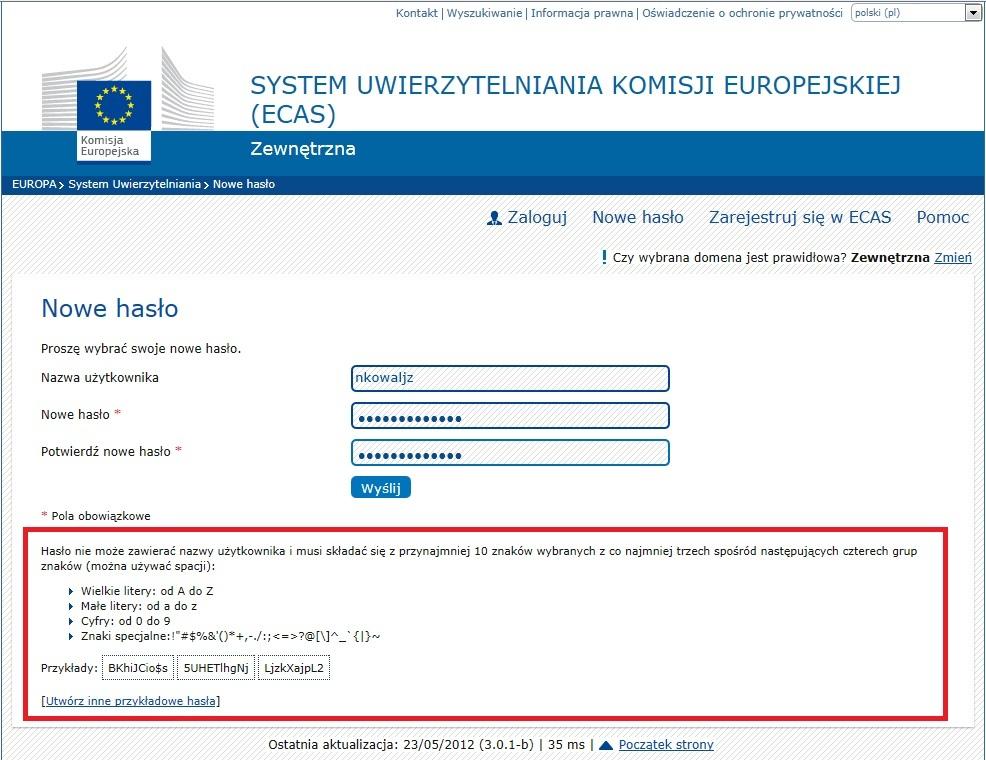 5. W otrzymanej wiadomości e-mail znajduje się link, w który należy kliknąć (lub przekopiować do pola adresu w używanej przez Państwa przeglądarce internetowej) aby przystąpić do utworzenia hasła