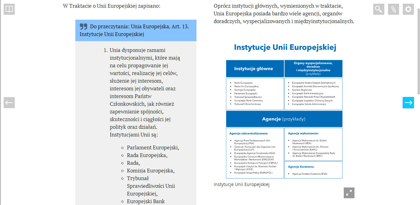 Rys. 15. Przykładowe ćwiczenie e-podręcznik do wiedzy o społeczeństwie Rys. 16.