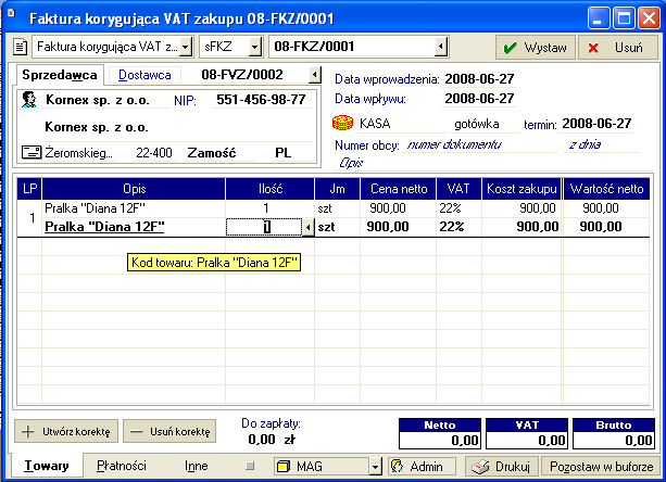 SYMFONIA Handel Premium Strona 6 z 7 Raporty Lista FW sprzedaży i Lista FW zakupu Dodano możliwość wydrukowania listy faktur wewnętrznych sprzedaży oraz zakupu.