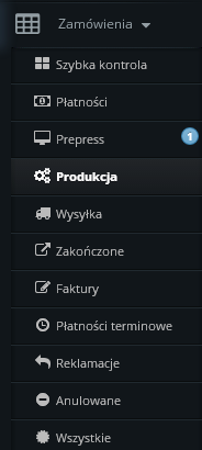 4. Zmiana statusu druku. 5. Podgląd szczegółów zlecenia. 6. Podgląd danych do wysyłki. 7. Wyszukiwanie zleceo. 8. Generowanie protokołów. 9. Przeglądanie komentarzy do zlecenia. 10.