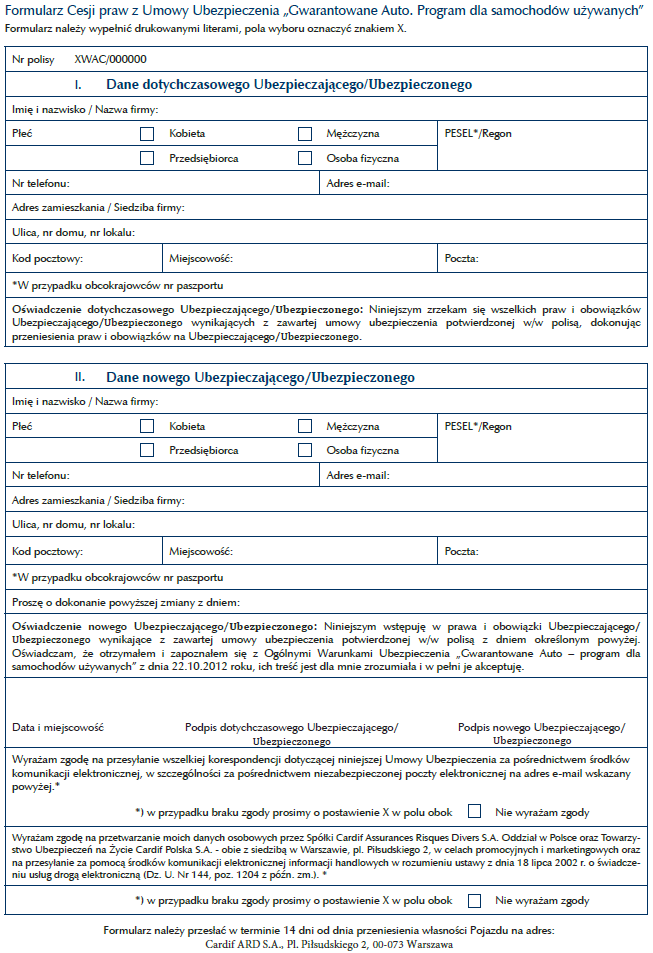 Ogólne Warunki Ubezpieczenia Przedłużona Gwarancja Na Samochody Gwarantowane Auto Program Dla Samochodów Używanych - Pdf Darmowe Pobieranie