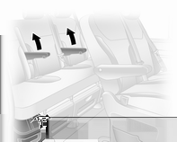 38 Fotele, elementy bezpieczeństwa Ogrzewanie Osoby o wrażliwej skórze nie powinny korzystać z najwyższej mocy ogrzewania fotela przez dłuższy czas. Podgrzewanie foteli działa, gdy pracuje silnik.