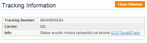 Po kliknięciu w numer nadania zobaczymy szczegóły: Etykiety można także