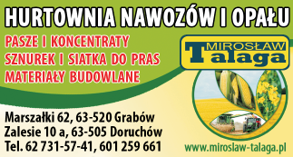 wój Puls Tygodnia torek - 10 czerwca 2014 r. OG OSZENIA DROBNE 21 63-600 Kêpno, ul. Wroc³awska 28, tel. 62 78 224 50, 62 78 223 62 Zbiornik na mleko 320 litrów, stan bardzo dobry. Tel.
