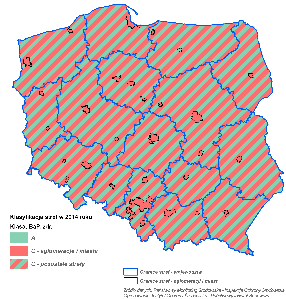Średnie roczne stężenie benzo(a)piren, ng/m 3 10 9 8 7 6 5 4 3 2 1 Średnie roczne stężenia benzo(a)pirenuw pyle PM10 w wybranych miastach Polski w latach 2008-2014 roku (stacje tła