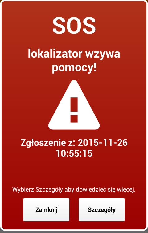D. SOS Wystarczy jeden przycisk, by Bliski powiadomił Cię o niebezpieczeństwie.