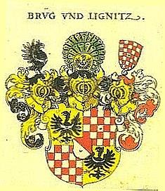 się w XIV wieku prawdopodobnie w wyniku skoligacenia Piastów głogowskich z dworem Bawarii.