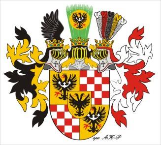 nie mało praw dziedziczenia. August zmarł w 1679, jako ostatni męski potomek Piastów. Hrabiowie legniccy posługiwali się identycznym do książąt legnickich herbem. Rys.