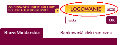 1. Uruchamiam Rachunek Brokerski W Internecie Logowanie Zalogowanie do Systemu Bankowości Internetowej Alior Banku jest możliwe po kliknięciu na przycisk Logowanie w prawym, górnym rogu strony