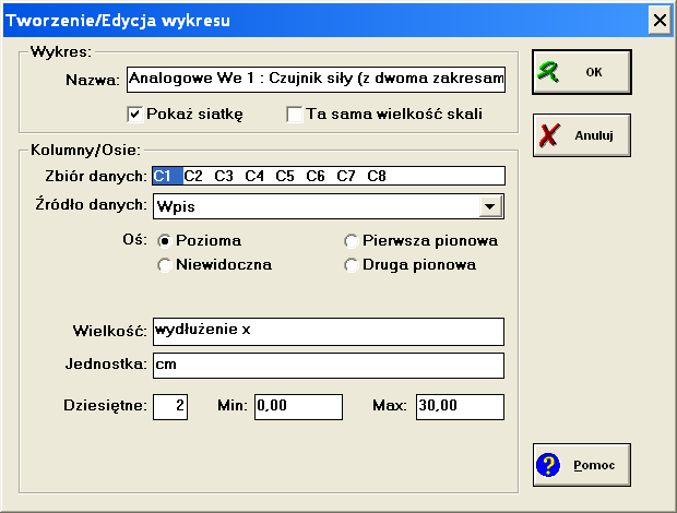 Zapisać wyniki ćwiczenia na dysku nadając plikowi nazwę. Umieścić tabelę i wykres w aplikacji Excel a i Word a (dane w Excel u mogą posłużyć do dalszych obliczeń, z Word a np.