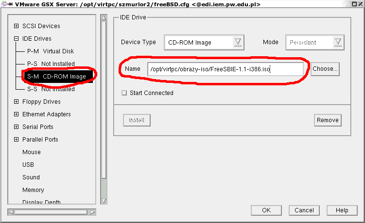 6. Następnie podobnie musimy zainstalować odpowiednie jądro FreeBSD. 6.1 Pobieramy wszystkie pliki za pomocą komendy: wget -c -r level=1 ftp://volt.iem.pw.edu.pl/pub/freebsd/releases/i386/8.