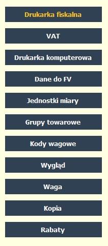 Drukarka fiskalna Parametry połączenia programu z drukarką fiskalną oraz model drukarki można wprowadzić