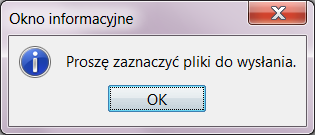 Po dodaniu pliku do aplikacji, okno Import plików przyjmuje kolor oliwkowy, jeżeli sprawozdanie nie zawiera błędów krytycznych.