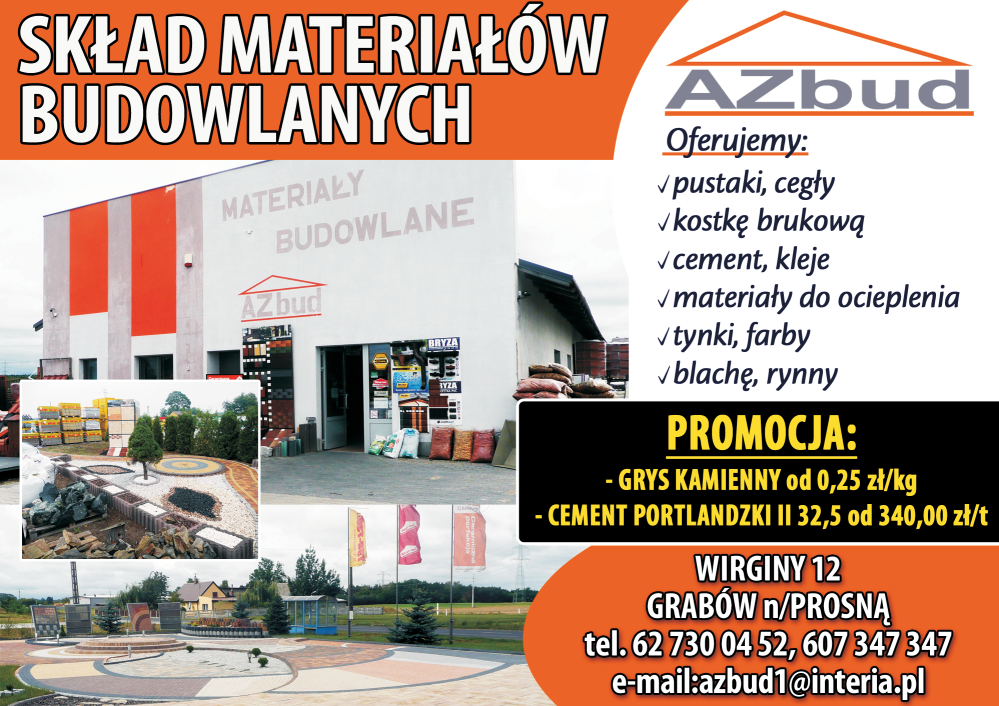 CZAJKÓW DORUCHÓW GRABÓW OSTRZESZÓW KOBYLA GÓRA KRASZEWICE MIKSTAT 7 OSTRZESZÓW Wybrano firmê, która zajmie siê przekszta³ceniem ostrzeszowskiego szpitala BÊDZIE INACZEJ Oddali ho³d ofiarom II wojny