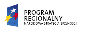 prowadzonej z innymi organami i instytucjami po podpisaniu umowy o dofinansowanie naleŝy umieścić logo Narodowej Strategii Spójności Program Regionalny.