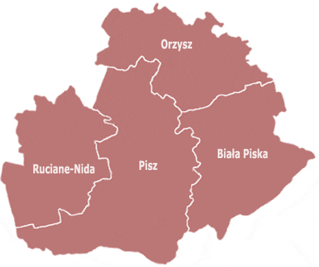 1.2.Charakterystyka Gminy Orzysz Gmina miejsko - wiejska Orzysz położona jest w południowo - wschodniej części województwa warmińsko-mazurskiego, w północnej części powiatu piskiego.