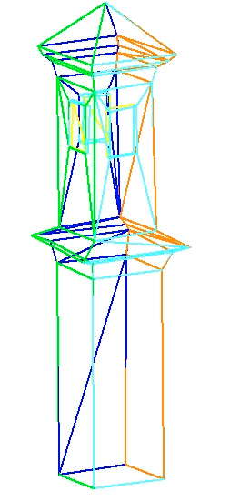 Zastosowanie kamery niemetrycznej... Źródło: opracowanie własne. Source: own elaboration. Rysunek 2. Pełny model wektorowy kapliczki Figure 2.
