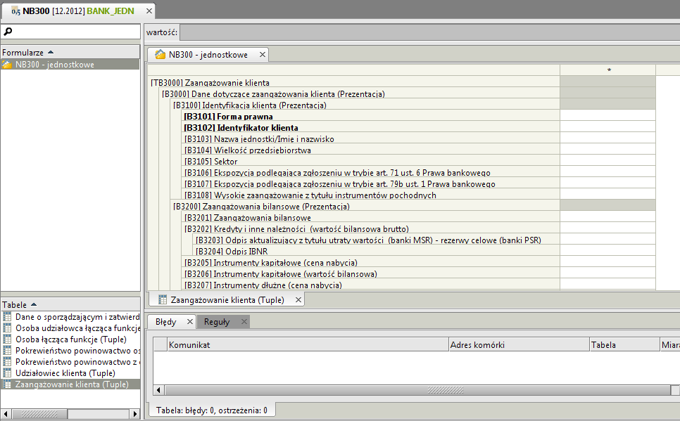 Moduł NB300 Moduł NB300 zawiera jedną z taksonomii dostępnych w ramach systemu asist.