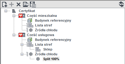 Certyfikat 1) gdy mamy doczynienia z budynkiem w którym jest więcej niż jedna funkcja użytkowa np. jest część mieszkalna i lokal usługowy.