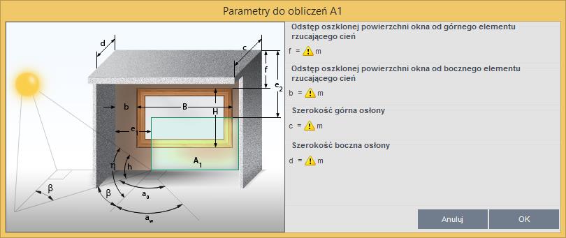 KLIMATYZACJA Parametry do obliczeń A