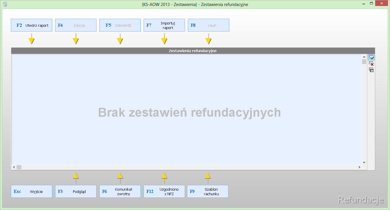 1. Wygenerowanie zestawienia refundacyjnego do NFZ UWAGA!