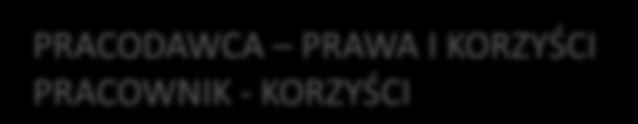 PRACOWNIK - STAN AKTUALNY PRACOWNIK PRZEDMIOT WŁASNOŚCI INTELEKTUALNEJ STWORZONY W RAMACH WYKONYWANIA OBOWIĄZKÓW ZE STOSUNKU PRACY PRZEDMIOT WŁASNOŚCI INTELEKTUALNEJ STWORZONY POZA ZAKRESEM