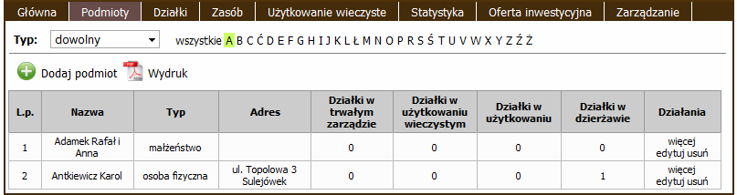 10 Internetowy Rejestr Mienia Komunalnego podstawowa dokumentacja W obydwu przypadkach istnieje możliwość określenia, którego obrębu i jakiego typu działek aktualizacja wartości będzie dotyczyć. 4.