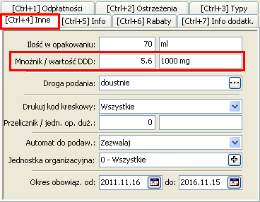 Na karcie BLOZ dodano nowe pola w zakładce Ctrl+2 Ceny: -> Zapłata rycz., -> Zapłata BZ, ->Zapłata 30%, -> Zapłata 50%. Rys. 35.