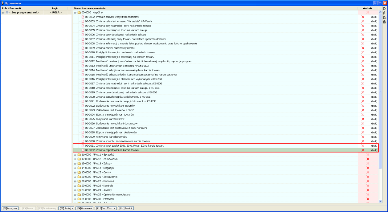 - 23 0067 Lista najtańszych odpowiedników. - 42 0044 - Zmiana opcji systemu na rok 2012. Rys. 39.