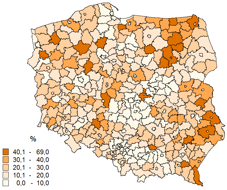 Udział praktyk lekarskich, które podpisały umowę z NFZ na świadczenie usług zdrowotnych w ramach środków publicznych, w ogólnej liczbie praktyk lekarskich [%] Wskaźnik dotyczy praktyk lekarskich (w