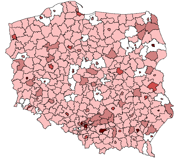 Liczba porad udzielonych na terenie powiatu w poradniach danego typu na 1 tys. mieszkańców.