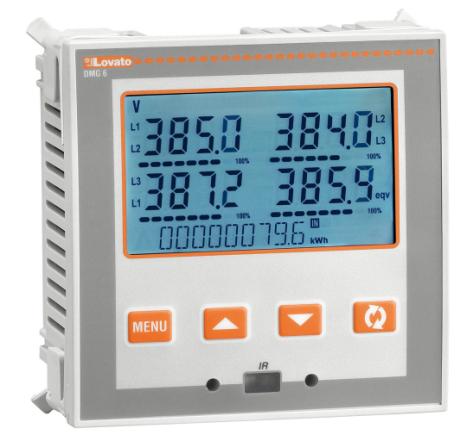 Opis Miernik cyfrowy trójfazowy. Montaż tablicowy, obudowa standardowa 96 x 96 mm. Podświetlany wyświetlacz LCD. Wersje: o DMG600 - wersja bazowa z możliwością rozbudowy.