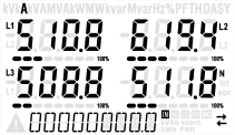 Poruszanie się po stronach wyświetlacza Napięcia międzyfazowe Phase Phase voltages Display pages navigation IN = Wartość chwilowa IN = Instantaneous value HI = Wartość maksymalna HI = Highest value