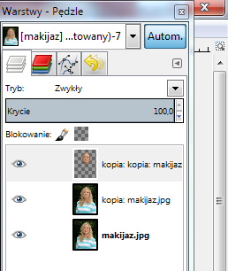 Wygładź skórę Zduplikuj górną warstwę zdjęcia. Przy pomocy narzędzia Zaznaczanie odręczne obrysuj twarz z lekkim naddatkiem.