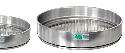 Tabele rozmiarów sit Wymiar oczka ---------- z tworzywa Sita laboratoryjne z nierdzewnej siatki tkanej zgodne z PN-ISO 3310-1 / ASTM E11 HB* z tworzywa HB* Ø300 mm Ø400 mm x 60 mm 3,55 mm