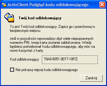 ROZDZIAŁ 2: ZARZĄDZANIE KARTĄ Zmiana numeru PIN karty 2. W polu Wprowadź aktualny PIN wpisz dotychczasowy numer PIN. 3. W polu Wprowadź nowy PIN wpisz nowy kod PIN.