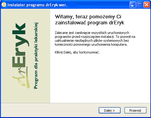 Kliknij przycisk aby powrócić do systemu operacyjnego.