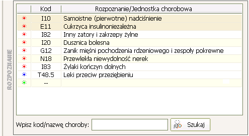 Wybierz Wybierz Wybierz aby dodać nowš informacje aby edytować wybranš informacje aby usunšć wybranš informacje Po zapoznaniu sie z informacjami, kliknij aby kontynuować wizytę Wprowadzanie innych