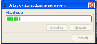 W przypadku gdy chcemy sprawdzić czy nie ma nowszej wersji programu od tej którą mamy zainstalowaną obecnie, klikamy przycisk SPRAWDŹ W przypadku gdy na serwerze