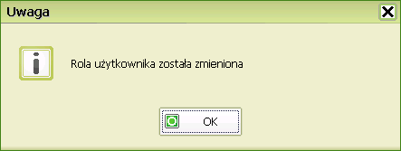 Zmiana roli użytkownika Aby zmienić aktualnie pełnioną rolę użytkownika, na ekranie głównym kliknij strzałkę Z rozwiniętego menu dodatkowego wybierz opcję Zmień rolę użytkownika, tak jak to jest