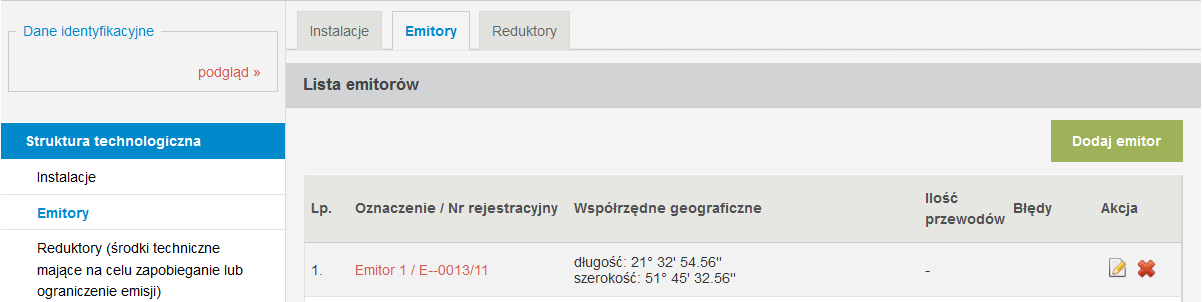 Data trwałego wyłączenia W polu Data trwałego wyłączenia należy podać dokładną datę (dzień, miesiąc, rok) trwałego wyłączenia źródła, jeżeli takie wyłączenie miało miejsce w okresie sprawozdawczym.