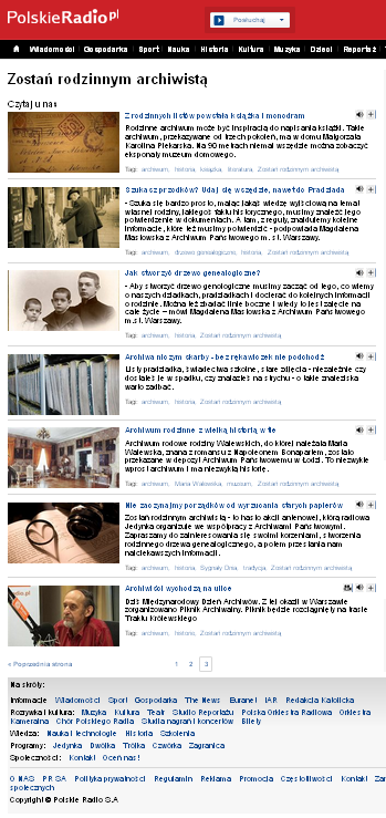 Podstrony audycji powstałych w ramach akcji: http://www.
