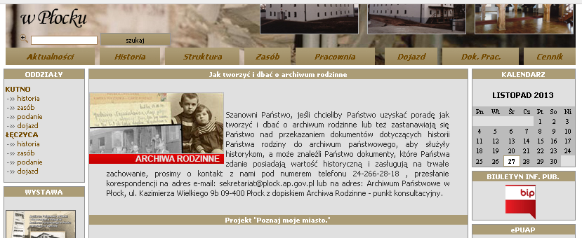 Echa akcji Zostań rodzinnym archiwistą Stałe punkty