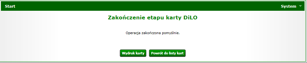 Po wykonaniu wszystkich czynności obejmujących leczenie, należy taki etap zamknąć korzystając z opcji Zakończ etap.