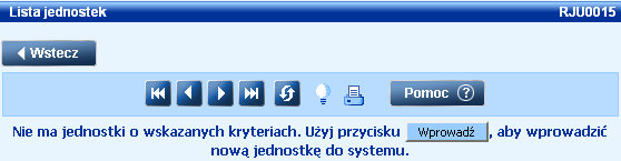 Po zaznaczeniu typu jednostki, którą rejestrujemy lub z której pochodzi rejestrowany użytkownik za pomocą przycisku przechodzimy dalej.