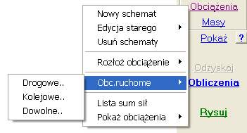 ABC wersja 6.2 wszystkich obszarów moŝna sporządzić rysunek rozkładu obciąŝeń zmiennych i wprowadzić go do dokumentacji obliczeń.