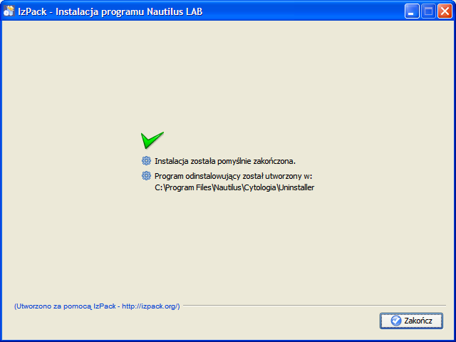Instalacja programu Aby zainstalować stanowisko Nautilus LAB: Moduł Cytologia/Histopatologia (niezależnie od typu stanowiska, jakie ma stanowić komputer) należy włożyć do napędu dostarczoną płytę