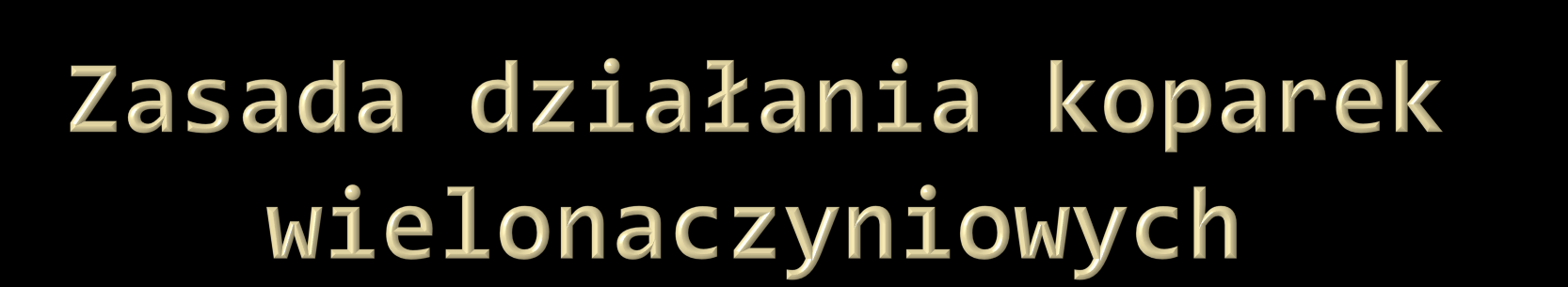 Zespołem roboczym wielonaczyniowych koparek kołowych jest koło z zamocowanymi na obwodzie czerpakami Podstawowym ruchem roboczym jest ruch obrotowy koła czerpakowego Ruch posuwowy może być